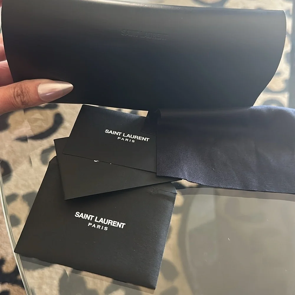 Saint Laurent Black Sunglasses with Dark Gray Lenses